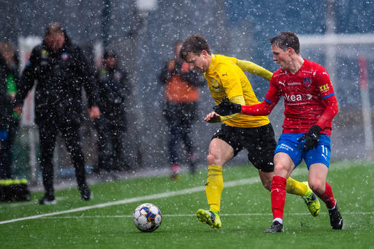 Mjällbys Joel Nilsson och Helsingborgs Max Svensson