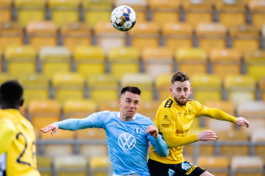 Malmö FFs Jonas Knudsen och Elfsborgs Rasmus Alm