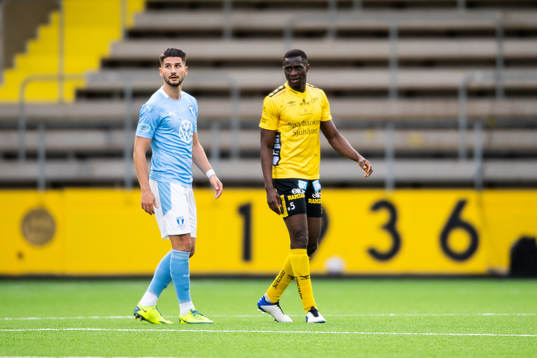Malmö FFs Antonio Colak och Elfsborgs Maudo Jarjué