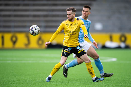 Elfsborgs Rasmus Alm och Malmö FFs Jonas Knudsen