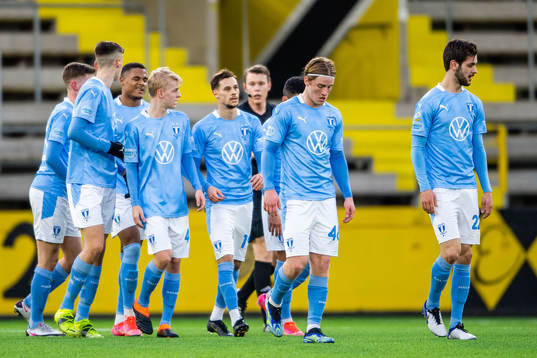 Malmö FFs Veiko Birmancevic jublar