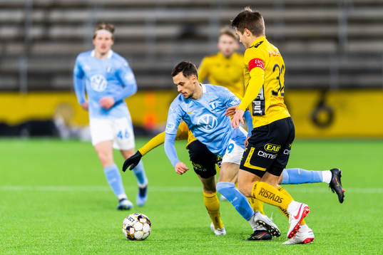 Malmö FFs Veljko Birmancevic och Elfsborgs Gustav Broman