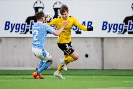 Elfsborgs Oliver Zandén och Malmö FFs Eric Larsson