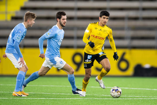 Elfsborgs Ahmed Qasem och Malmö FFs Adi Nalic