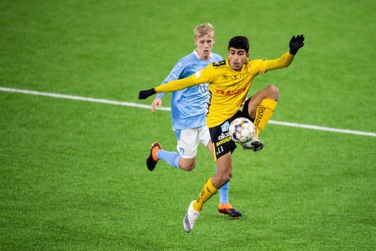 Elfsborgs Ahmed Qasem och Malmö FFs Aleksander Nilsson