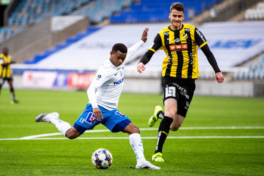 IFK Norrköpings Ishaq Abdulrazaq  och Häckens Johan Hammar