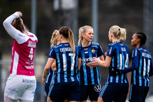 Djurgårdens Hanna Ekengren, Nellie Lilja, Sara Olai  och