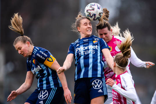 Djurgårdens Rachel Bloznalis och Gudrun Arnadottir