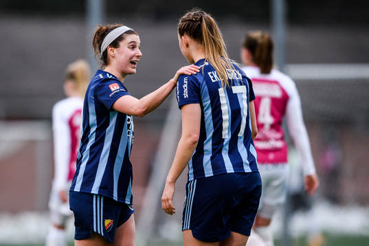 Djurgårdens Hayley Dowd och Hanna Ekengren