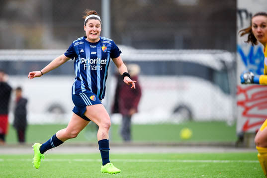 Djurgårdens Hayley Dowd jublar