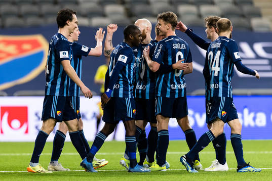 Djurgårdens spelare jublar