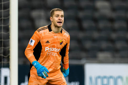 Djurgårdens målvakt Aleksandr Vasyutin