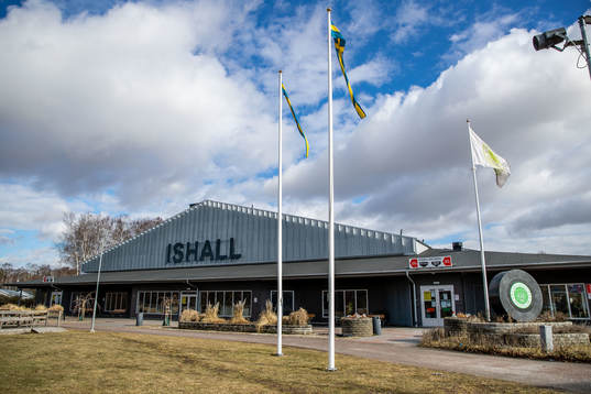 Exteriör av Kristianstad Ishall