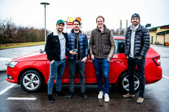 Hockeyspelarn Mattias Persson, Marcus Olsson, Christopher