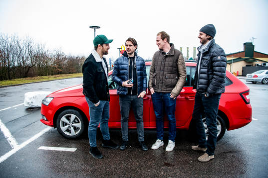Hockeyspelarn Mattias Persson, Marcus Olsson, Christopher