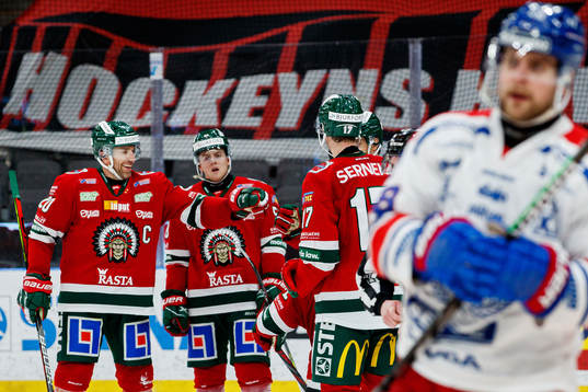 Frölundas Joel Lundqvist jublar