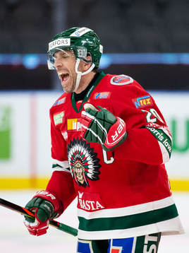 Frölundas Joel Lundqvist jublar