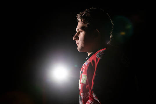 Frölundas Linus Nässén innan ishockeymatchen i SHL