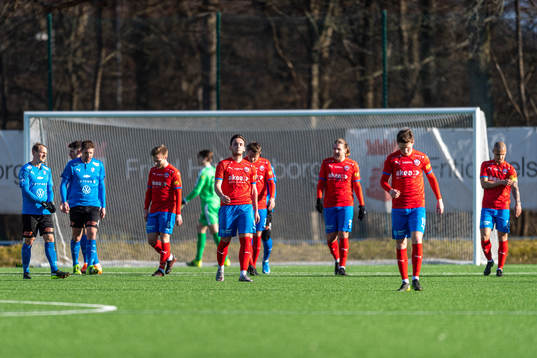 Helsingborgs och Halmstads spelare deppar