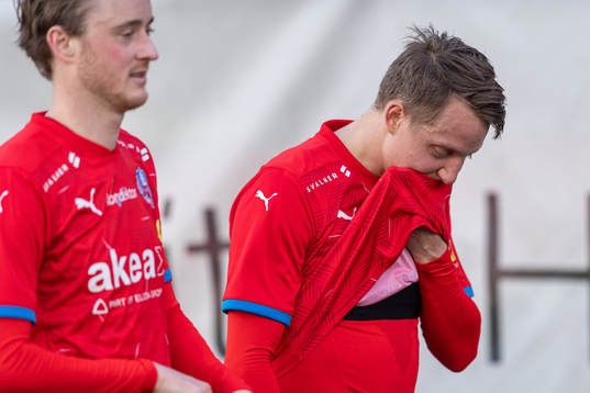 Helsingborgs Rasmus Jönsson och Viktor Lundberg deppar
