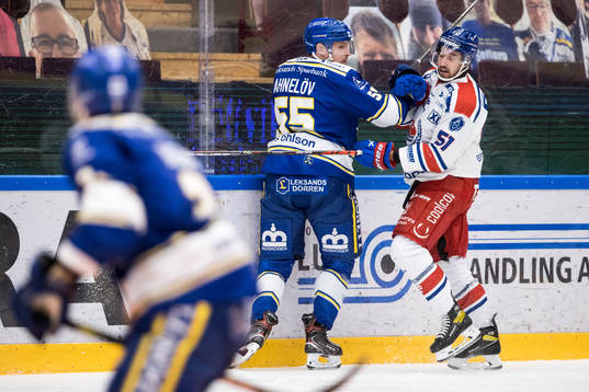 Leksands Jonas Ahnelöv och Oskarshamns Max Veronneau