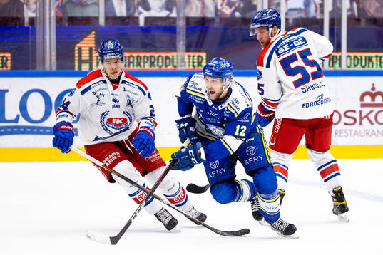 Leksands Fredrik Forsberg i en kamp mot Oskarshamns Kim