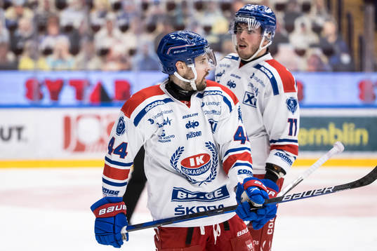 Oskarshamns Nolan Zajac och Joakim Thelin deppar