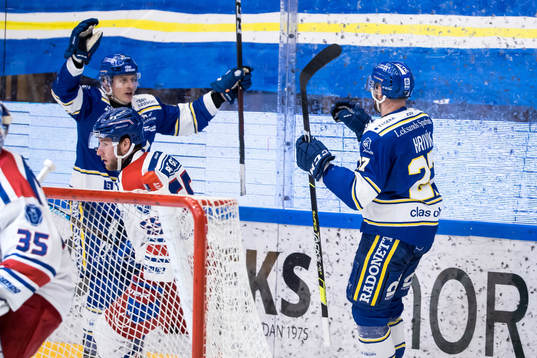 Leksands Marek Hrivik jubel