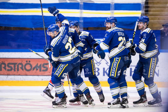 Leksands spelarna jubel