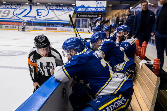 Domare Wolmer Edqvist och Leksands Mattias Ritola