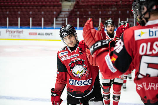 Malmö Redhawks Pathrik Westerholm jublar