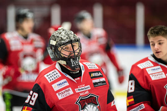 Malmö Redhawks målvakt Oscar Alsenfelt