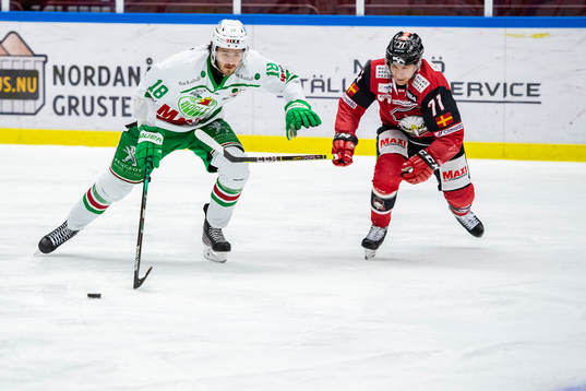 Rögles Dennis Everberg och Malmö Redhawks Jan-Mikael