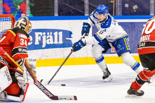 Leksands Martin Karlsson och Luleås målvakt Joel