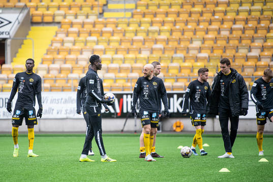 Elfsborgs spelare värmer upp