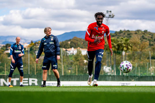 Tokmac Nguen of the Norwegian national football team