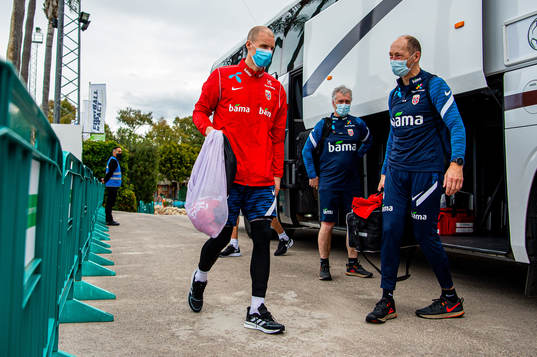 Goalkeeper André Hansen of the Norwegian national football