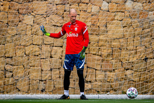 Goalkeeper André Hansen of the Norwegian national football