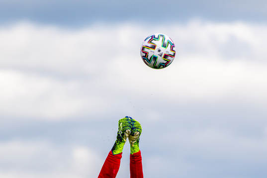 Goalkeeper André Hansen of the Norwegian national football