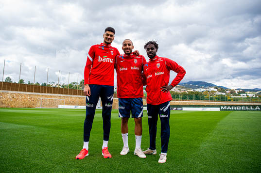 Bjørn Maars Johnsen, Haitam Aleesami and Tokmac Nguen of