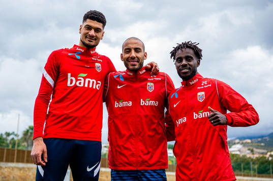 Bjørn Maars Johnsen, Haitam Aleesami and Tokmac Nguen of