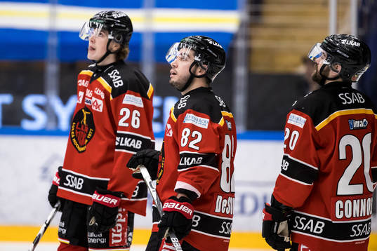 Luleås Radek Muzik och Chris Desousa och Jack Connolly