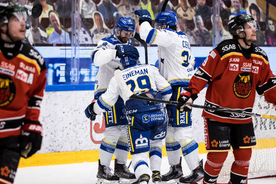 Leksands Marek Hrivik jublar