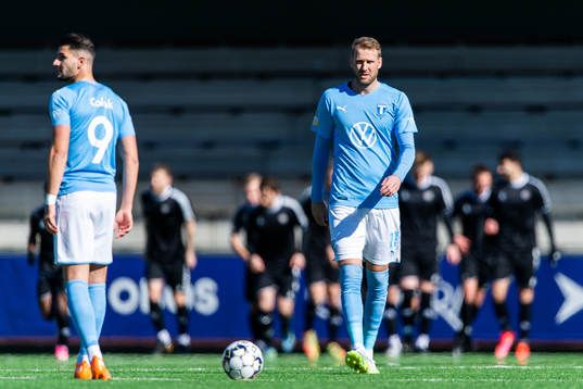 Malmö FFs Antonio Colak och Ola Toivonen deppar