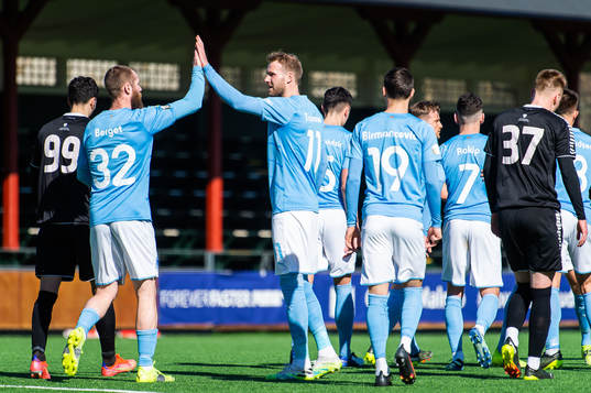 Malmö FFs Antonio Colak och Ola Toivonen jublar