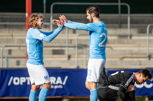 Malmö FFs Sebastian Nanasi och Adi Nalic jublar