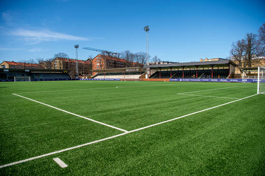 Malmö IP innan träningsmatchen i fotboll mellan Malmö FF