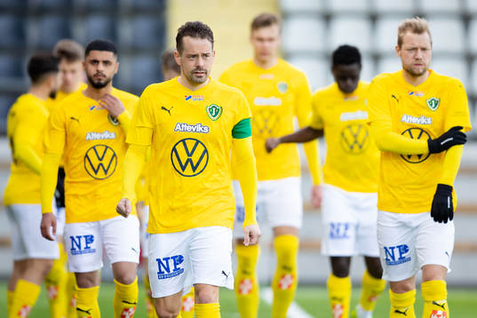 Jönköpings Fredric Fendrich innan träningsmatchen i