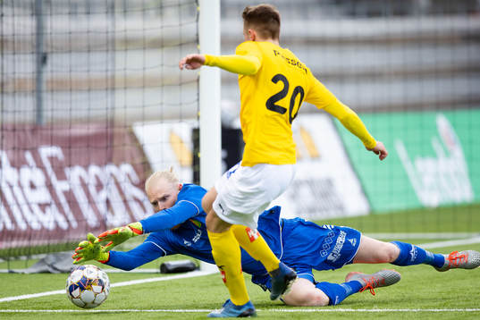 GAIS målvakt Mathias Karlsson och Jönköpings  Daniel