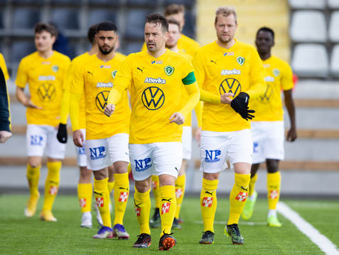 Jönköpings Fredric Fendrich innan träningsmatchen i